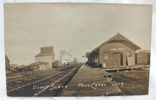 1908 Pond Creek Oklahoma Railroad Depot RPPC