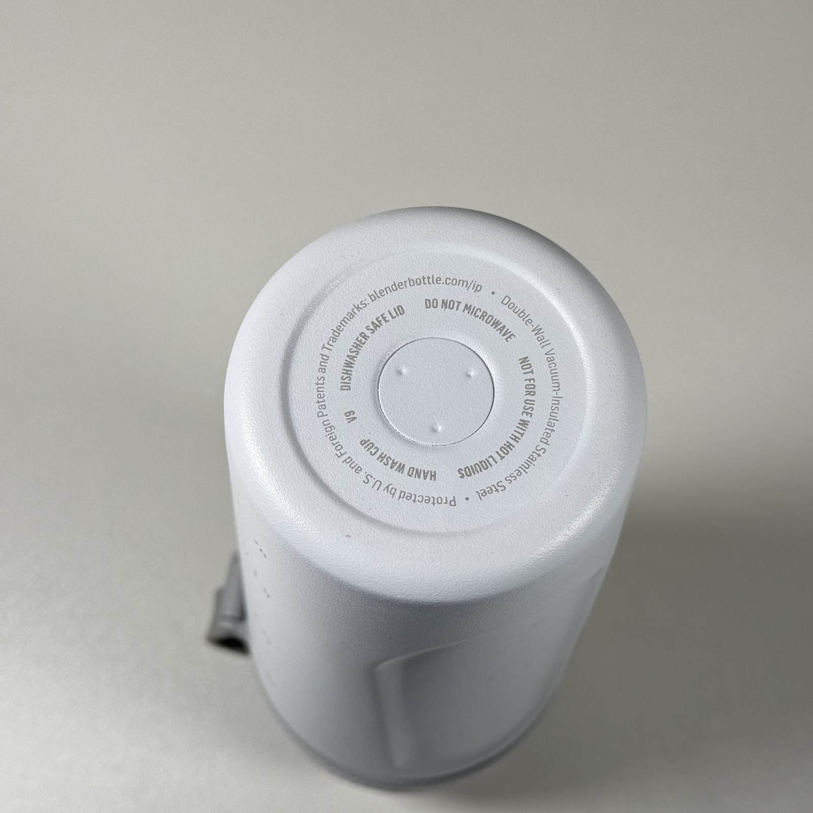 BlenderBottle Stainless Steel White 26oz Shaker Bottle