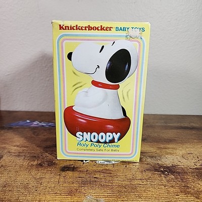 Vtg Snoopy Roly Poly Chime Knickerbocker Baby Toy 1958 - New