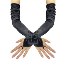 Women's Super Long Satin Fingerless Gloves - Extra-long Opera Theatrical Danc...