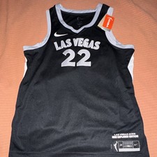 Nike Las Vegas Aces Wilson Explorer Edition Women's L Black Jersey WNBA