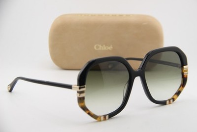 NEW CHLOE CH 0105S 002 BLACK HAVANA GOLD AUTHENTIC SUNGLASSES 58-18