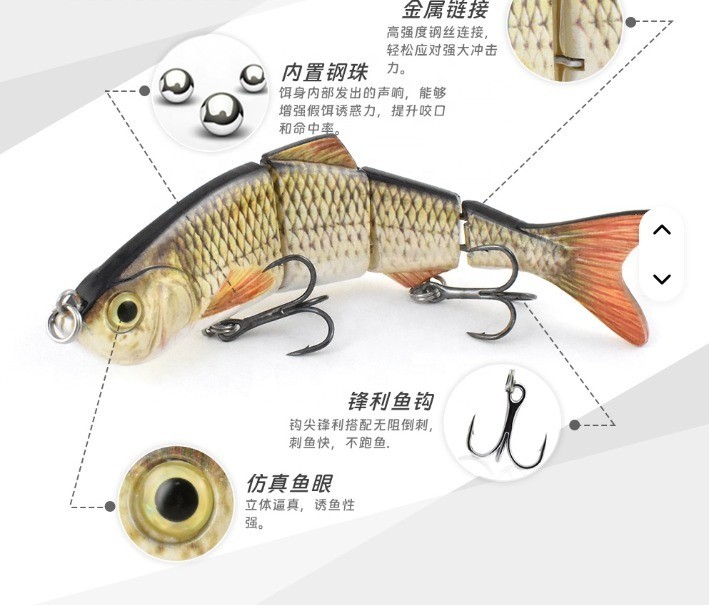 Pike Zander Catfish Bass swimbait sinking 3 pc lure set 120mm long UK seller - Image 15