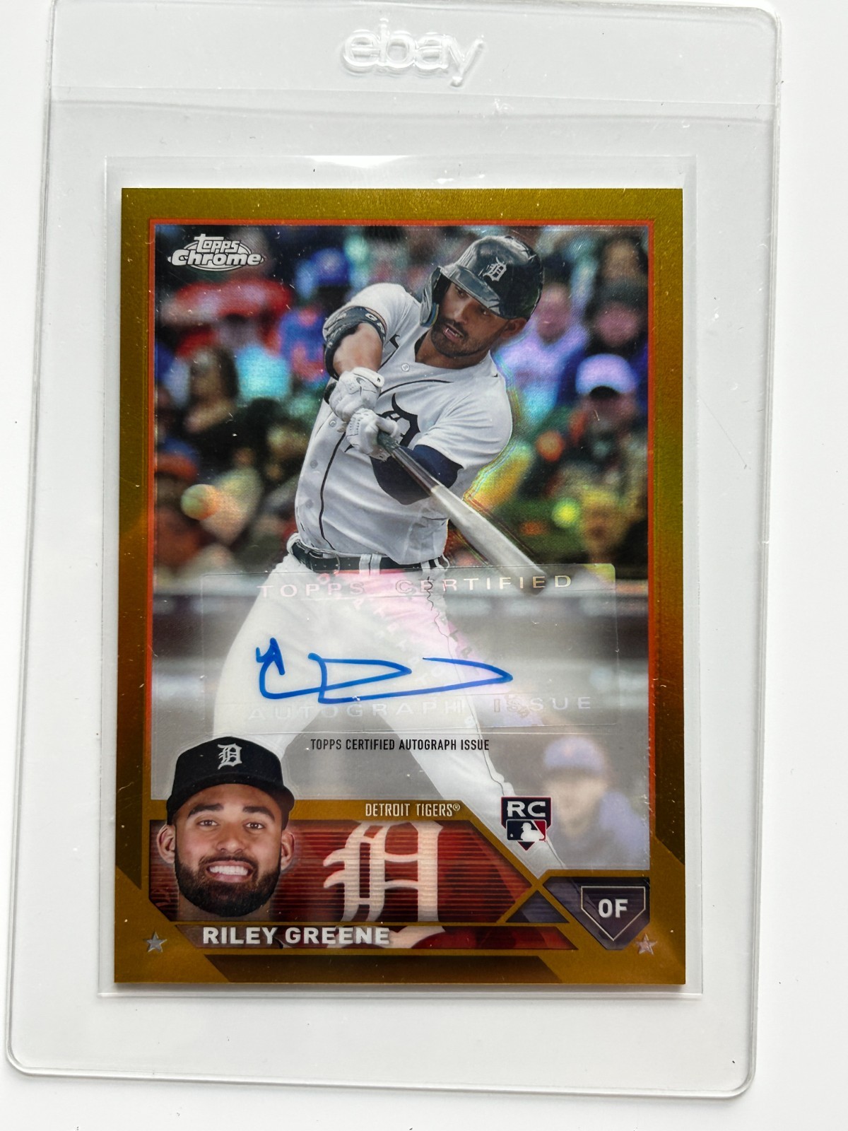 2023 Topps Chrome Riley Greene #ACRG Gold Auto #/50 RC