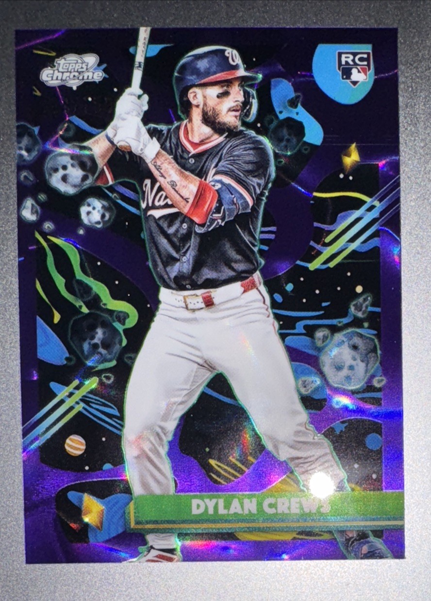 2025 Topps Cosmic Chrome - Dylan Crews #194 Purple Nebula Refractor /150 (RC)