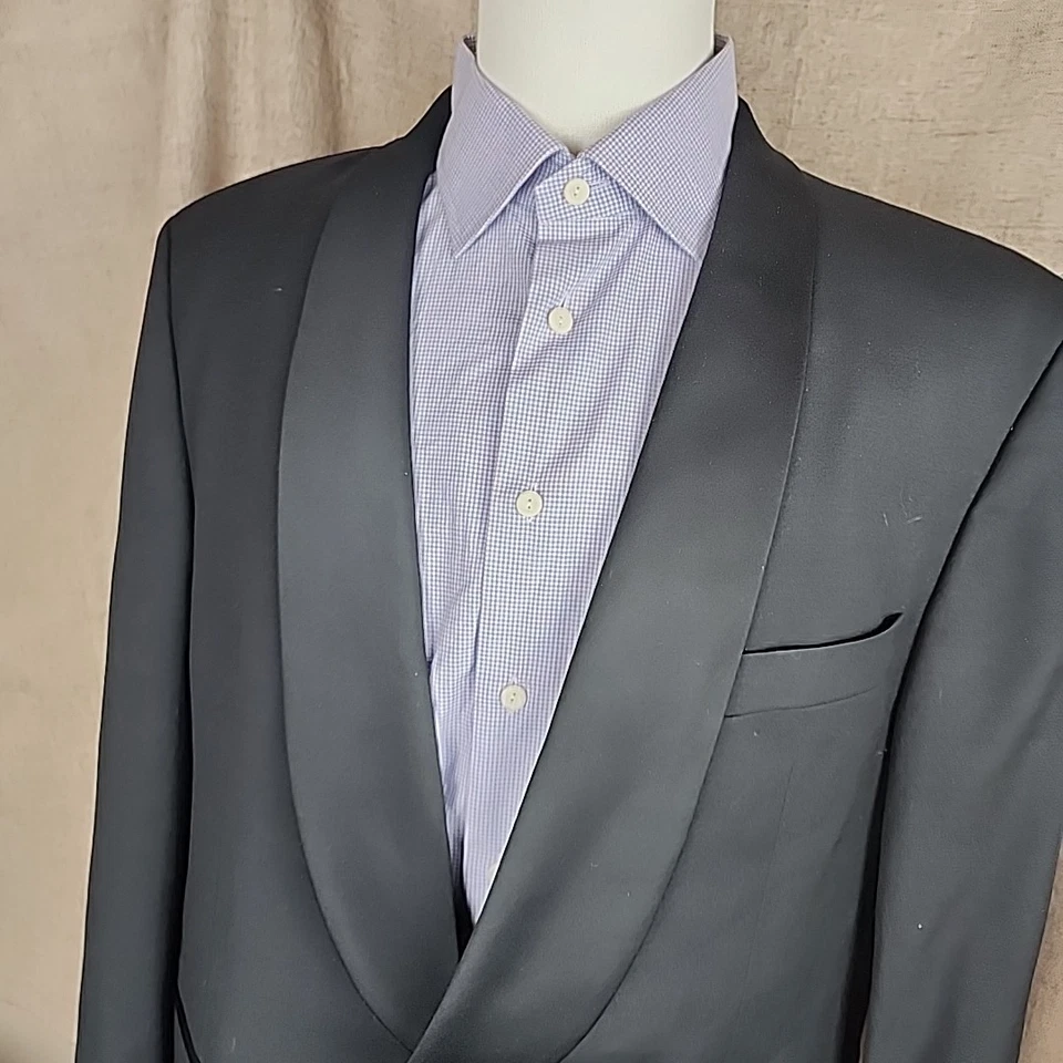 Hugo Boss Hombre Traje Blazer Chaqueta 44R Negro 100% Lana Virgen Super 100 Foto 2 de 4