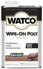 Watco 68041 Wipe-On Polyurethane Finish, Quart, Clear Gloss
