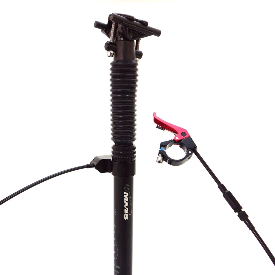 Tija de sillín con cuentagotas mecánica para bicicleta TMARS 419L o S 27,2x400 mm con control remoto Foto 3 de 3