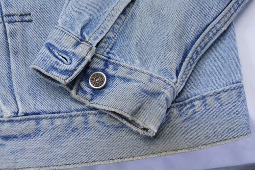Distressed Jean Jacket Mens Large Denim - Picture 7 of 7