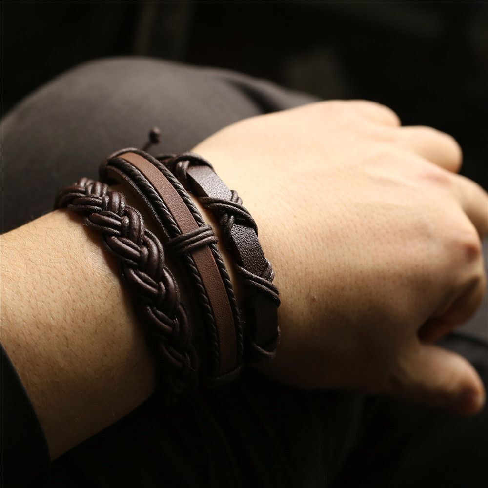 Genuine Leather Bracelets - Trust in God Cross Bracelet Adjustable