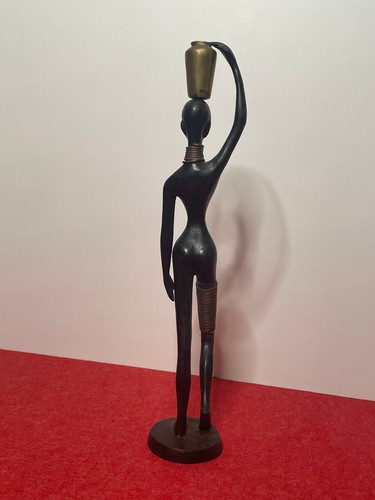 1950s Bronze Blackamoor Nubian Sculpture Hagenauer Modernist Style African - Foto 5 di 7
