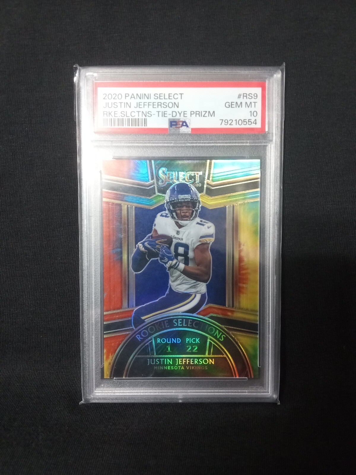 Justin Jefferson Panini Select Rookie Selections #RS9 Tie-Dye
