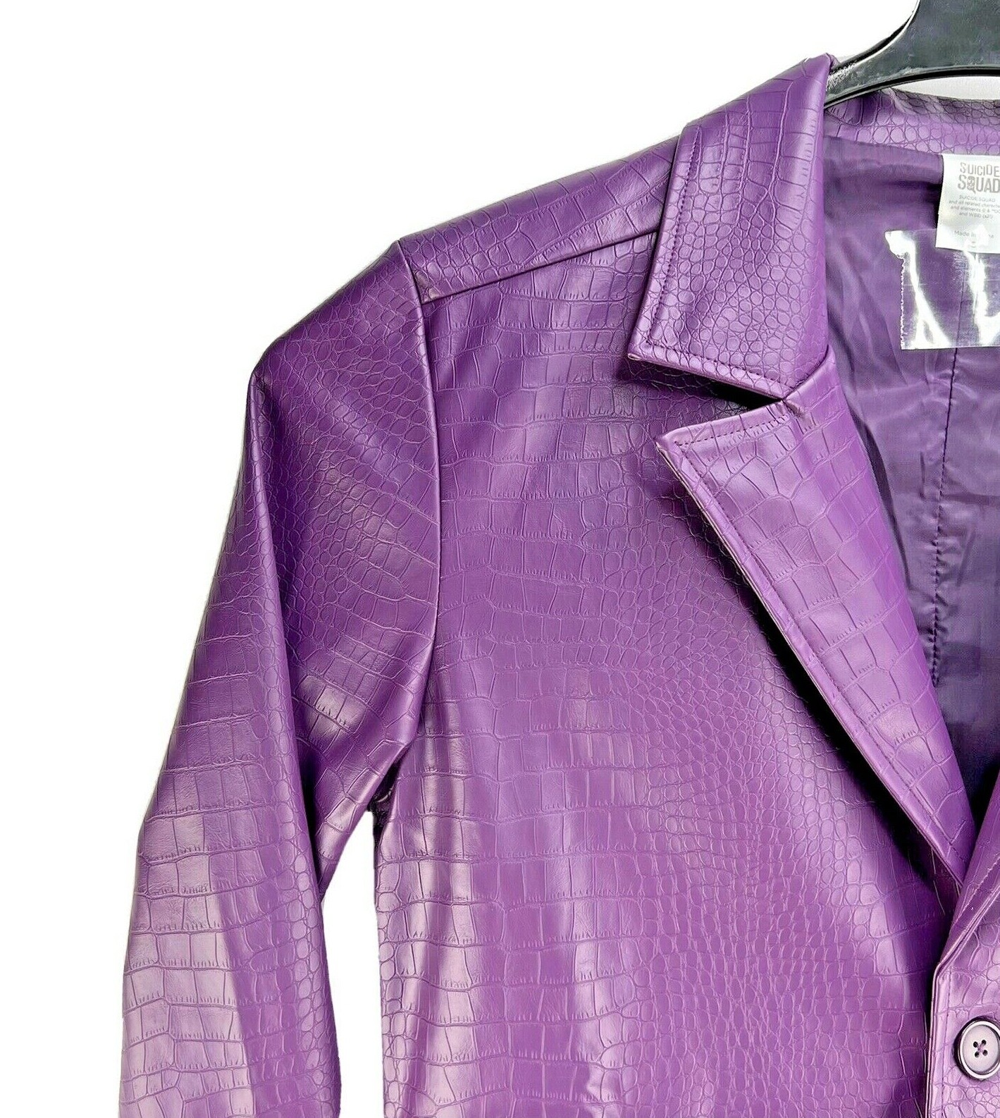 The Joker Suicide Squad Purple Jacket Trench Coat Men's Size Small
