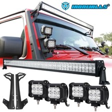 52 Led Work Light Bar 4x 4 Led Pods Brackets For Jeep Wrangler Jk 2007-2017 52 Led Work Light Bar 4x 4 Led Pods Brackets For Jeep Wrangler Jk 2007-2017