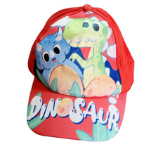 Toddler Cute Dinosaur Hat Trucker Snap Back hat Youth Adjustable RED Brand New
