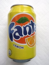 FANTA LEMON 2014 DENMARK empty can 330ml top opened