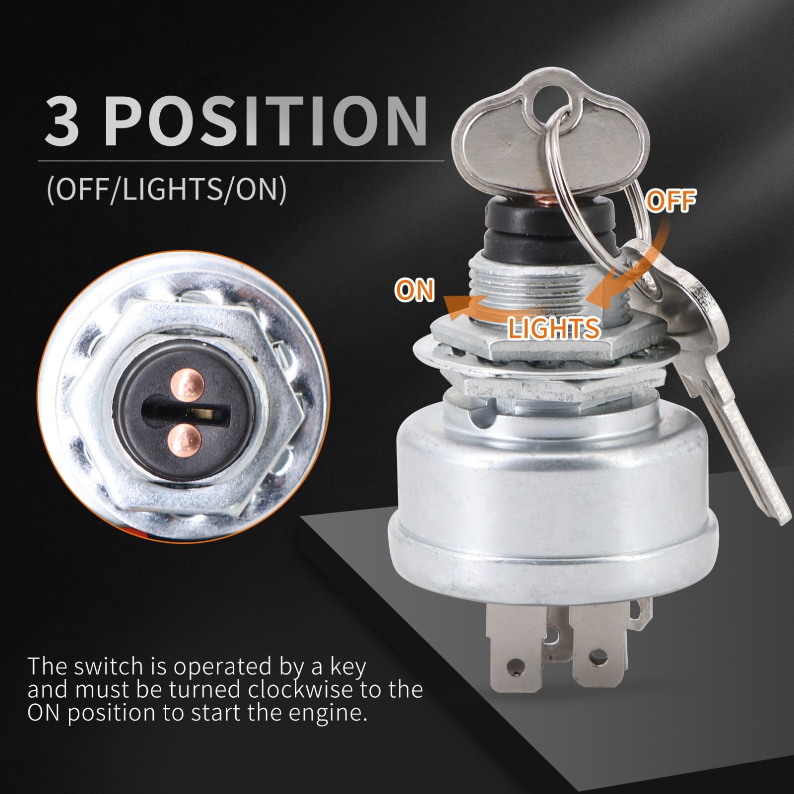 2pk) Ignition Key Fits John Deere Gator 4x2 4x4 4x6 HPX CS CX TE - Foto 7