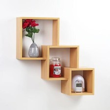Space Saving Floating Shelves Wall Mounted Display Shelf Bookshelf Storage Unit