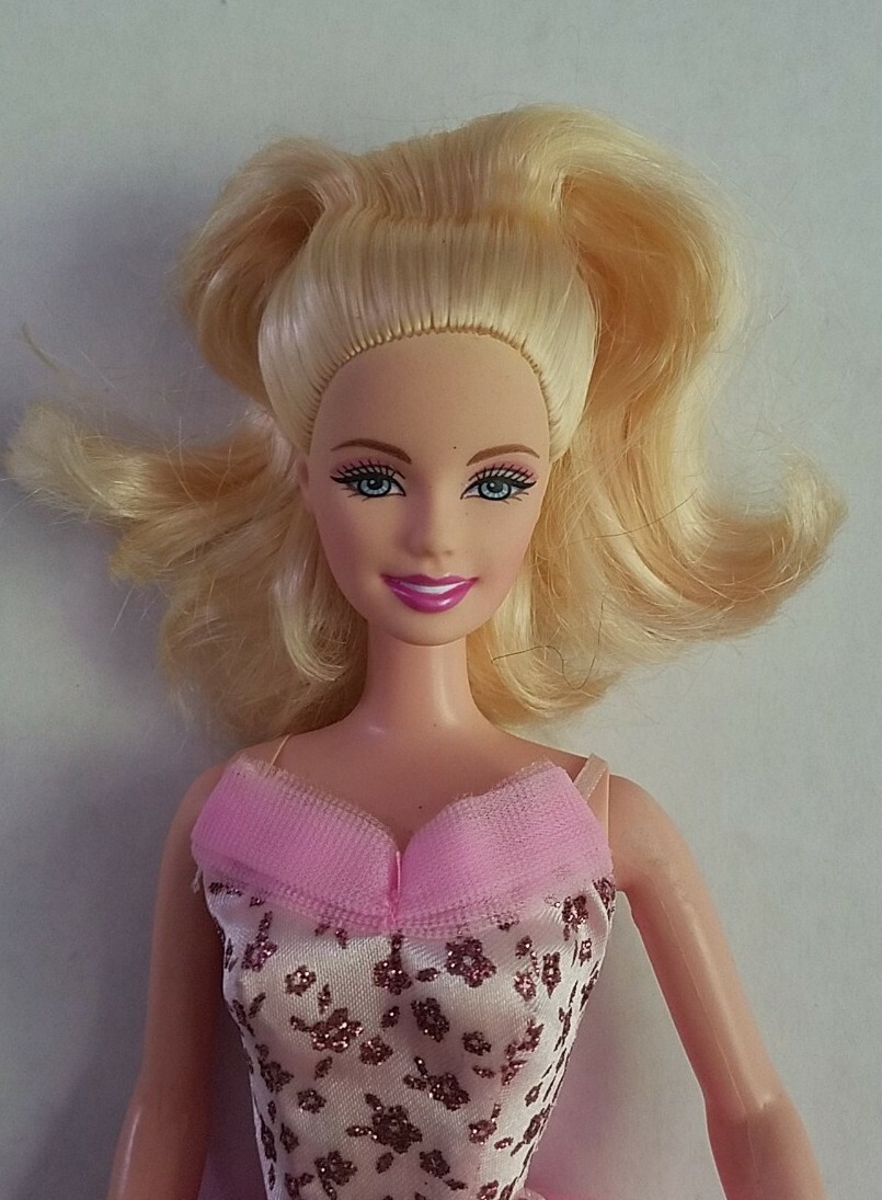Barbie Doll Ballerina 1998 Pink Straight Legs Dress Vintage Mattel