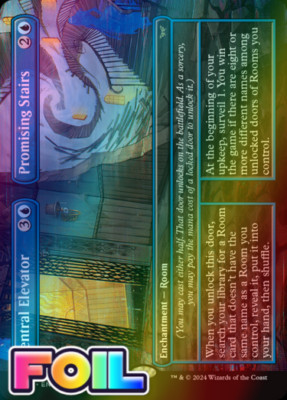 x1 Central Elevator / Promising Stairs DSK Duskmourn 336 FOIL BORDERLESS 1x