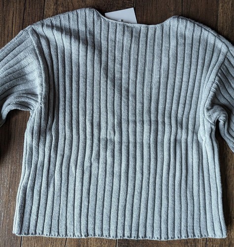 Abound Crop Sweater Women's Size XXS Ribbed Stretch Long Sleeve Light Gray NWT - Picture 15 of 15