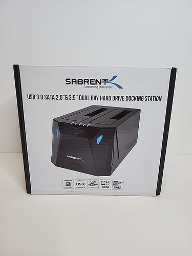 SABRENT USB 3.0 to SATA 2.5"&3.5" Dual Bay Hard Drive Docking Station New