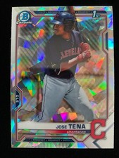 2021 Bowman Chrome JOSE TENA 1st Rookie ATOMIC REFRACTOR #BCP-128 Nationals RC S