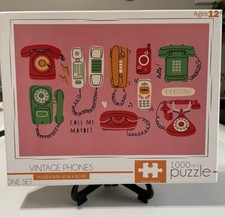 New Sealed Puzzle Vintage Phones 1000 Piece Jigsaw Puzzle 27  X 21  