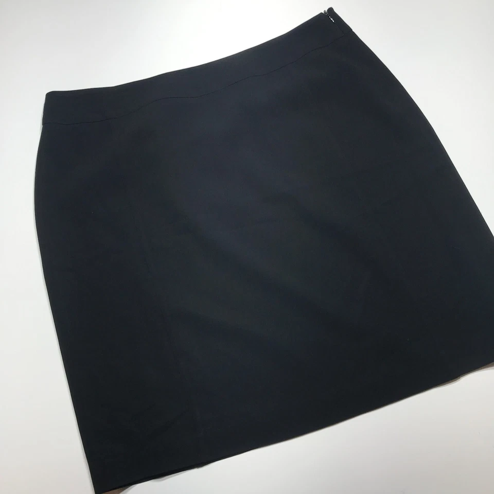 Falda Marina Rinaldi Talla W38 Negra Recta 23" Corpcore Career Essentials Foto 3 de 4