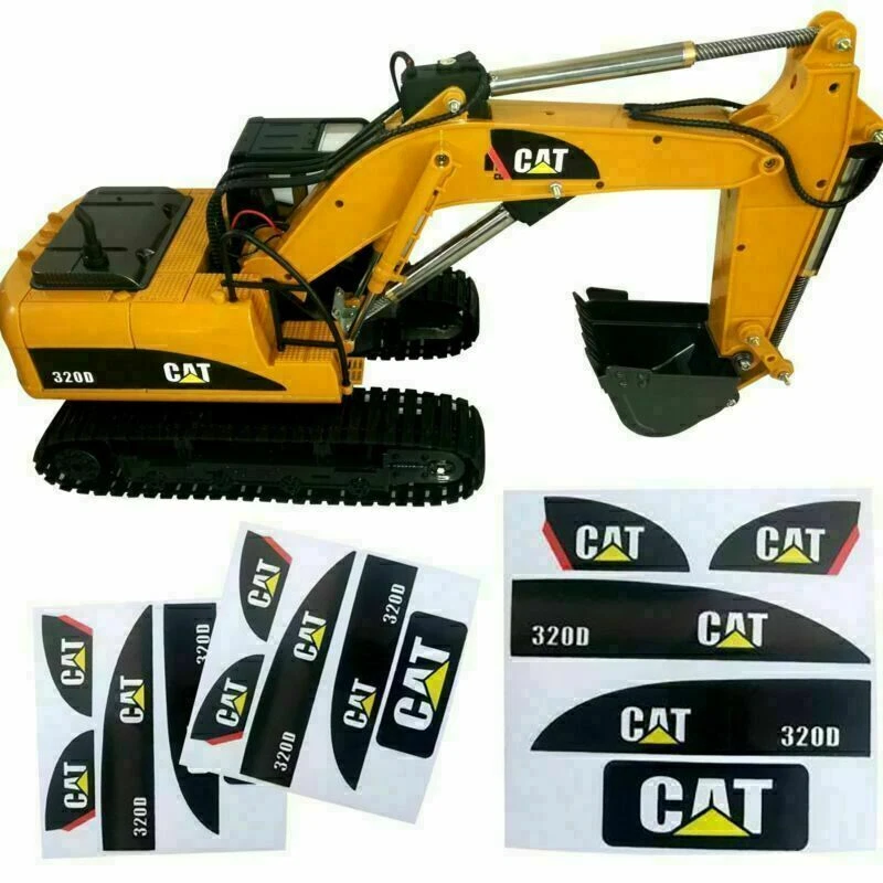 For Huina 550 15 Channel RC Excavator Amewi Decals 1 14 CAT 320D