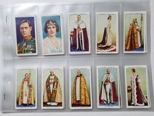 1937 CORONATION SERIES CEREMONIAL DRESS complete set of 50 "cigarette" cards S2 