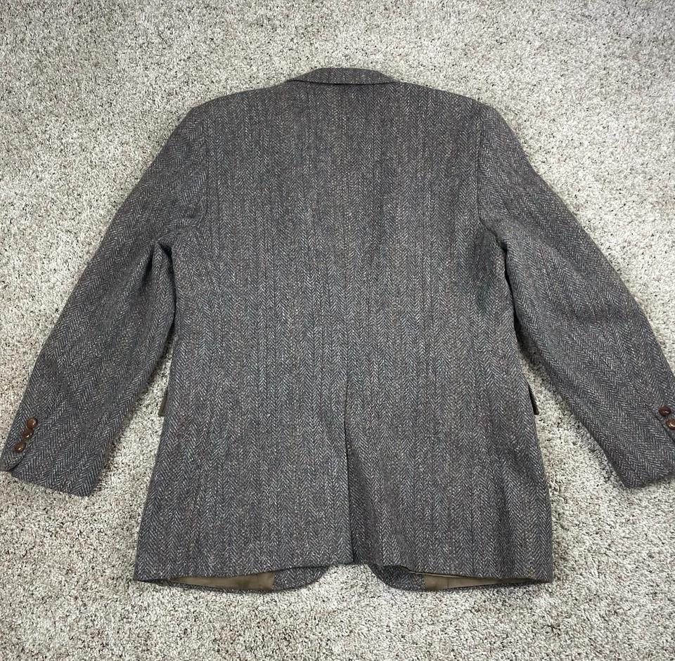 Abrigo Deportivo Blazer Clásico A Medida De Colección Levi's 44 R Para Hombres Tweed Marrón Lana Años 80 Foto 4 de 4