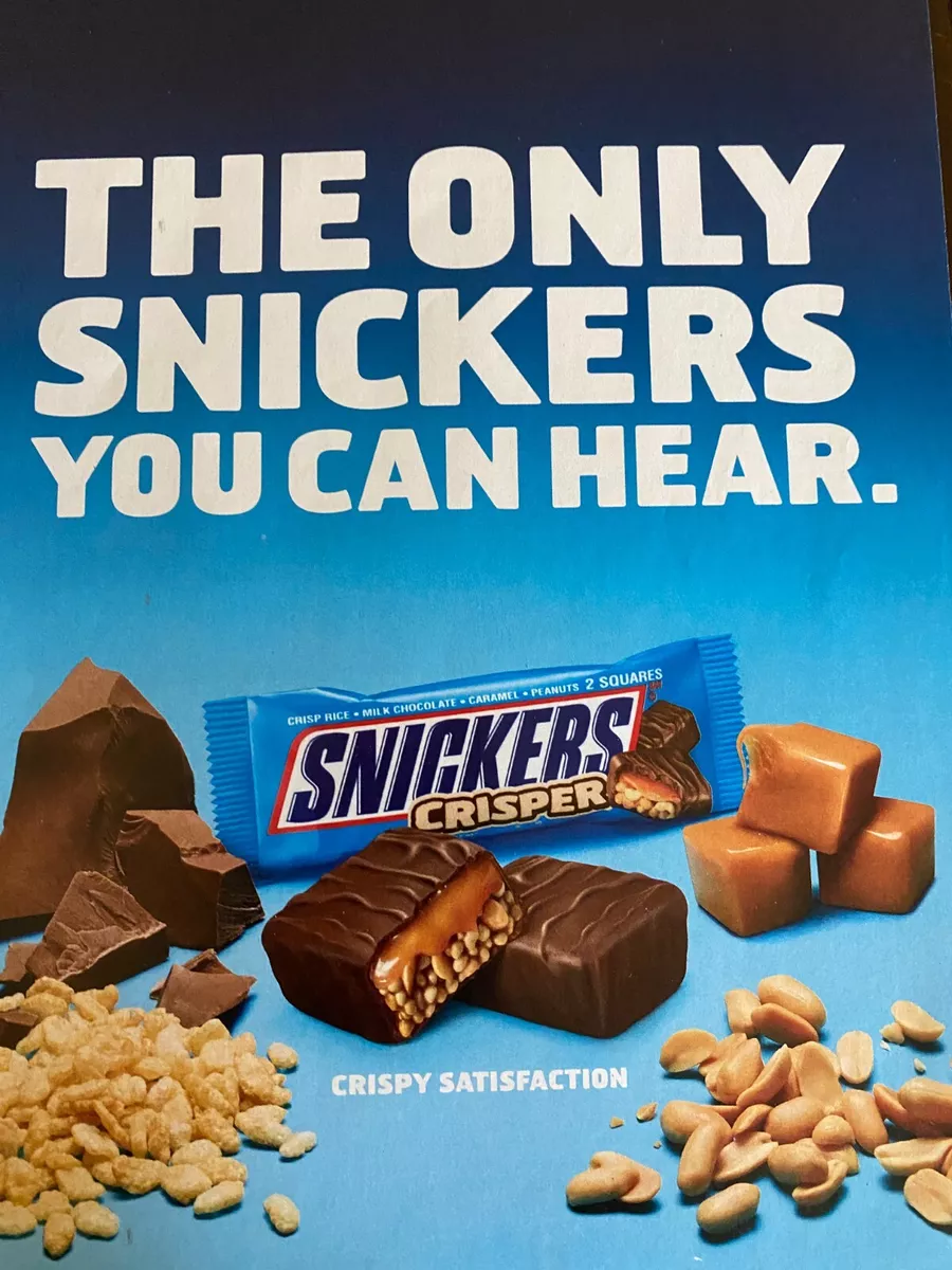 Snickers Crisper Candy Bars Full Page Vintage Print Ad eBay