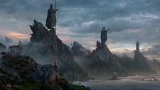 Landscape fantasy art nature statue Custom Gaming Mat Desk