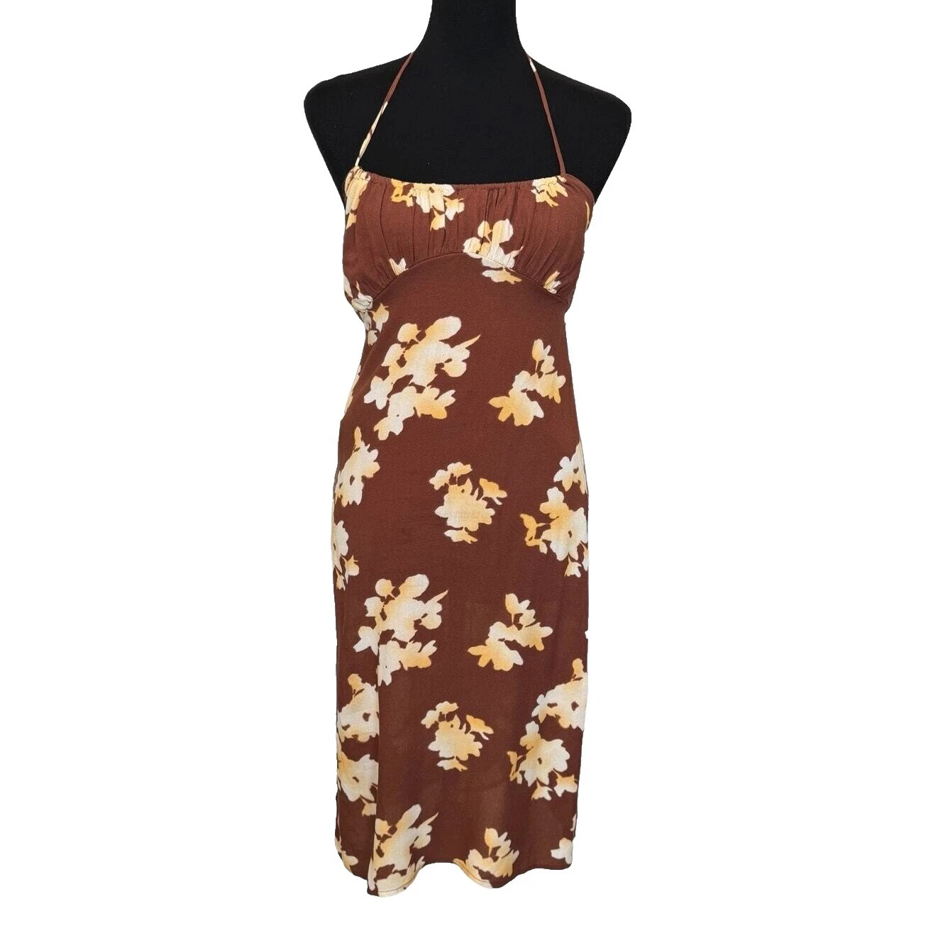 Vestidos femininos Marrom Frente única