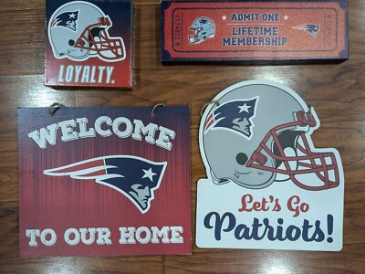 NEW ENGLAND PATRIOTS NFL Football Team Signs Welcome, Let's Go, Loyalty, Ticket