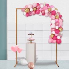 Wedding Arch Rack Rectangular Flower Decor Frame Stand Metal Party Backdrop Gold