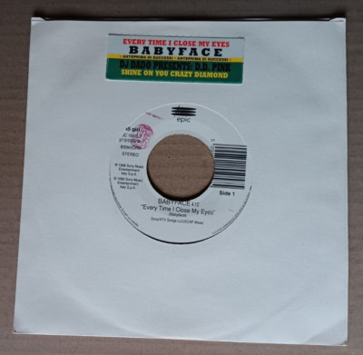 Vinyl (Juke Box) BABYFACE / DJ DADO - Every time I close my eyes 1996 Vg+/Vg+