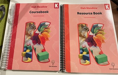 Set of 2 Oak Meadow Spiral bound Grade K Coursebook & Resource Books