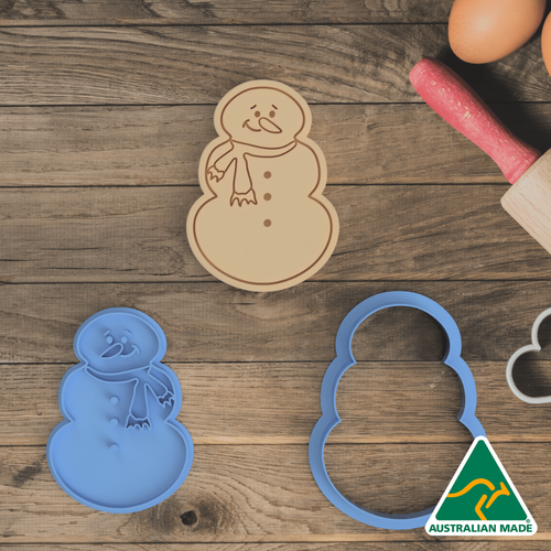 Sam The Snowman Cookie Cutter and Embosser Stamp - Picture 3 of 4