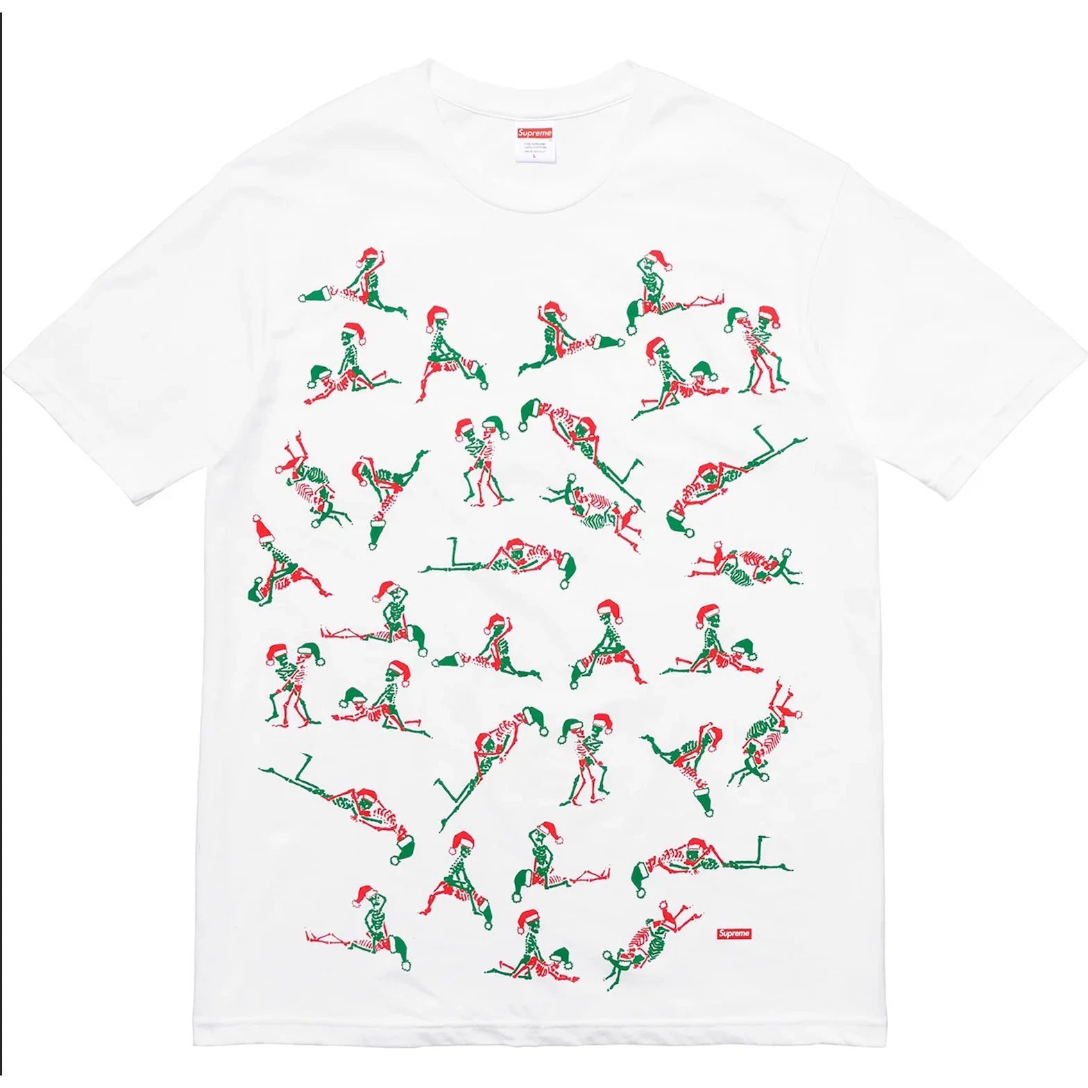 T shirt de Noël Supreme AUTOMNE/HIVER 17   Large   Blanc