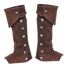 Faux Leather Medieval  Knight  Boot Covers Spats Waterproof Leg Guards