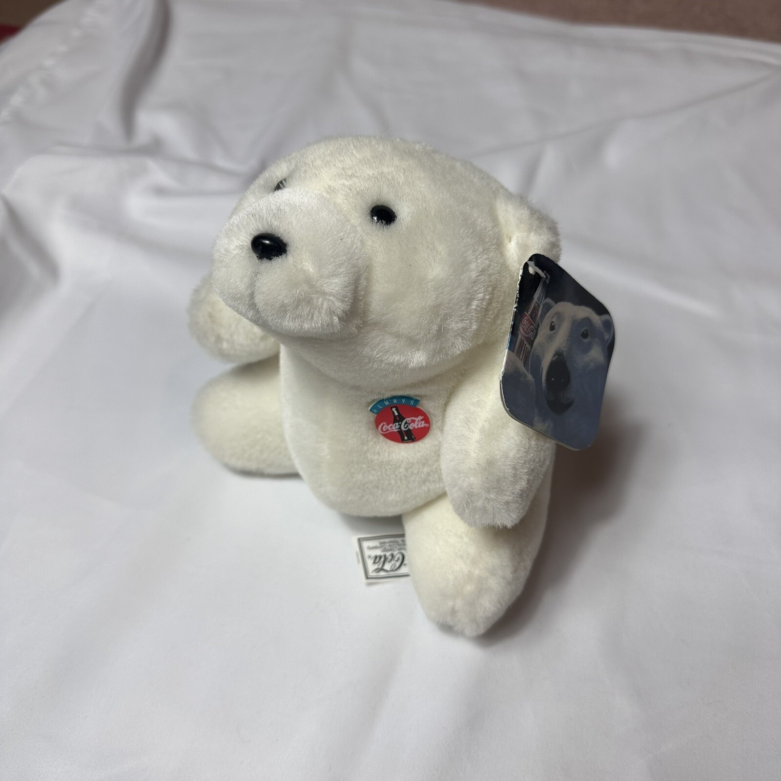 Vintage 90s Coke Coca Cola Plush Polar Bear 7