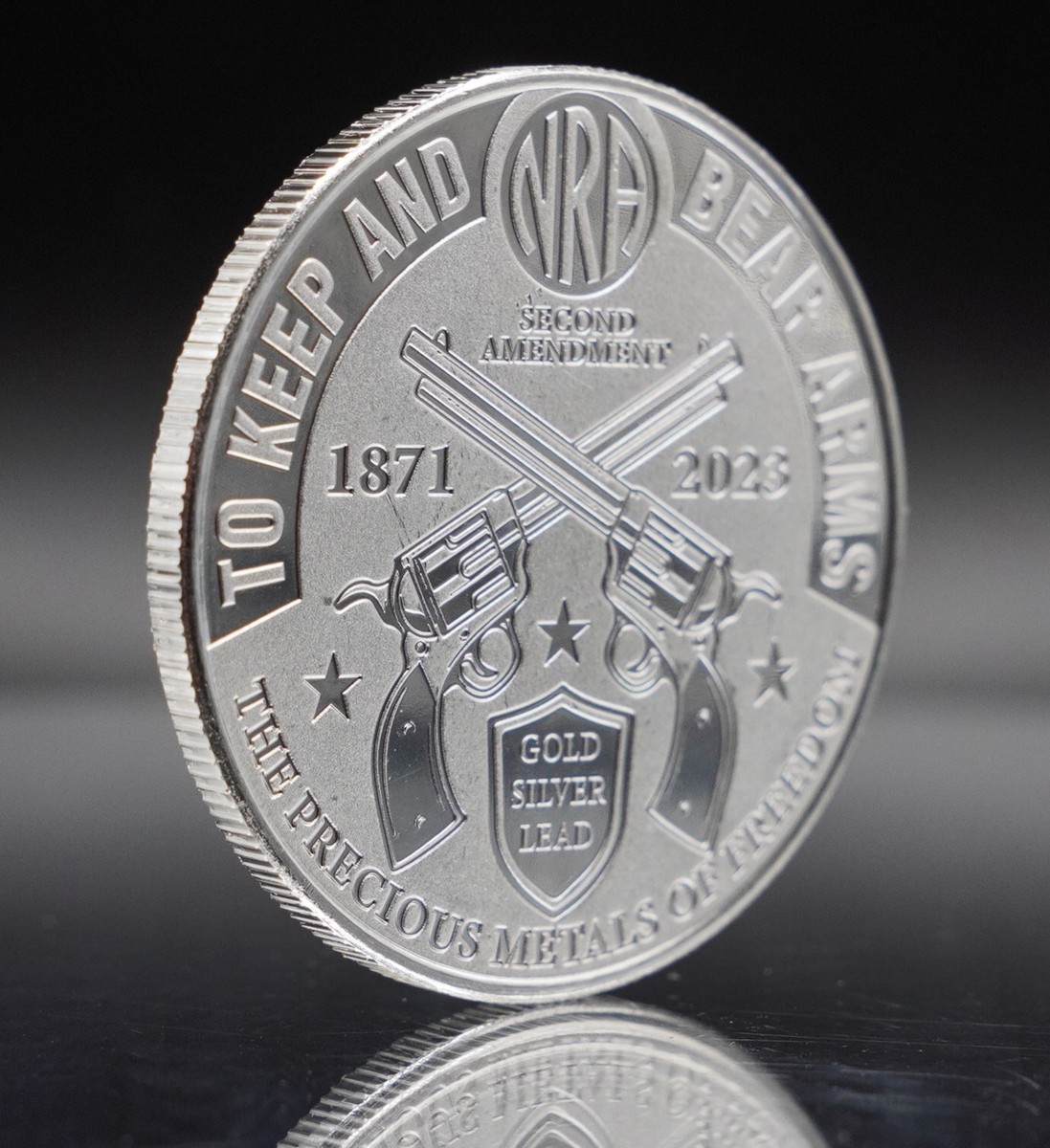 2023 NRA KEEP AND BEAR ARMS 2nd Amendment RARE 1oz 999 FINE Silver