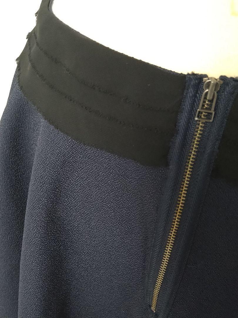 LANVIN en blue skirt navy size 38 zipper | eBay