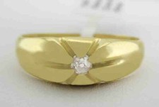 GENUINE DIAMOND RING 10K YELLOW GOLD - Free Certificate Appraisal - NWT