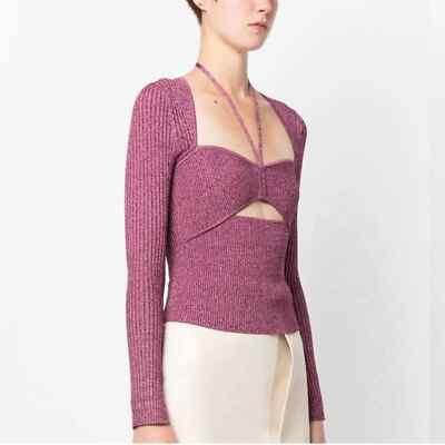 Jonathan Simkhai Alexia halterneck knitted top Size Small