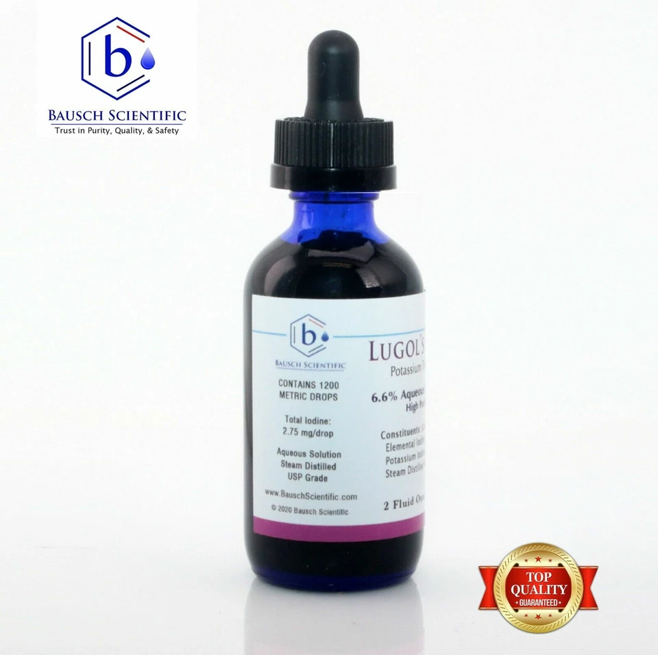 BAUSCH SCIENTIFIC Lugols Solución de Yodo 2% 2oz Paquete Económico Paquete Doble = 4 oz Foto 2 de 4