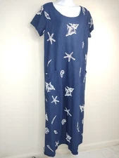 Maxima Women's Pullover Summer Casual Cover up Lounge Beach Pool Maxi Dress NNTs