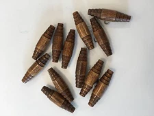 New 1.75" Wooden Toggle with metal shank buttons - 12 Pieces